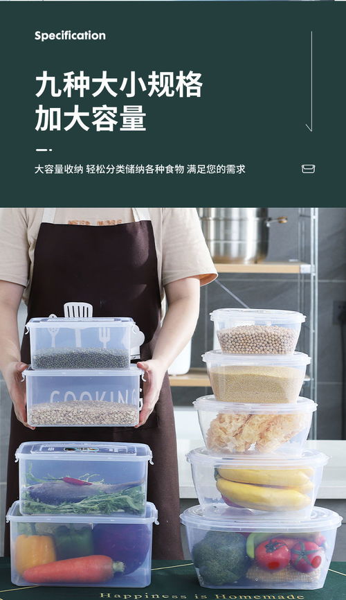 保鲜盒食品级透明带盖冰箱收纳盒微波炉饭盒密封盒子冷藏冷冻专用