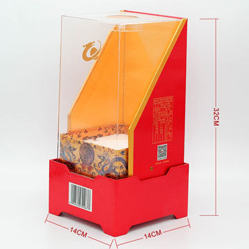 定制高档纸塑酒盒 单只透明包装盒，白酒红酒通用礼品盒